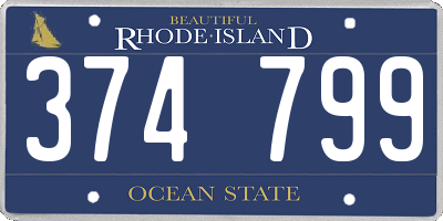 RI license plate 374799