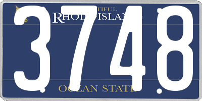 RI license plate 3748