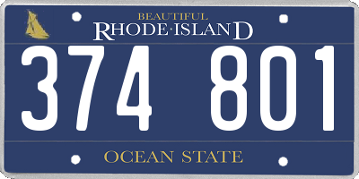 RI license plate 374801