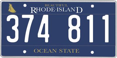RI license plate 374811