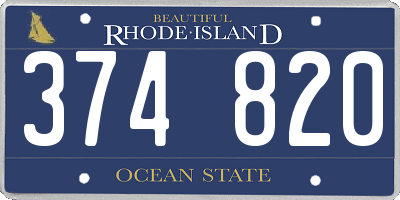 RI license plate 374820