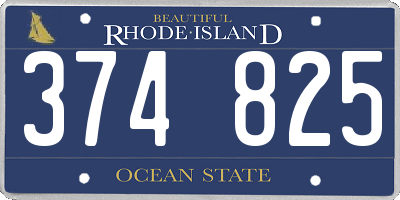 RI license plate 374825
