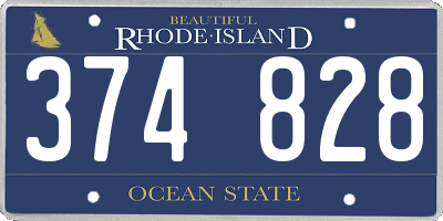 RI license plate 374828