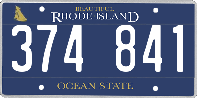 RI license plate 374841