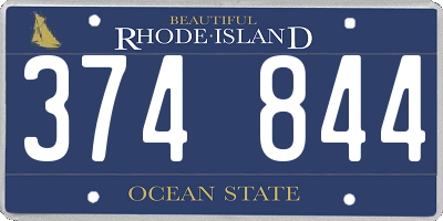 RI license plate 374844