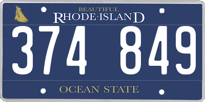 RI license plate 374849