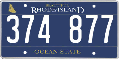 RI license plate 374877