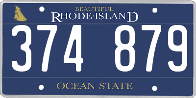 RI license plate 374879