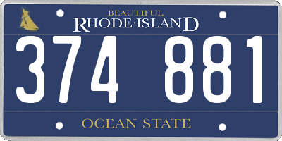 RI license plate 374881