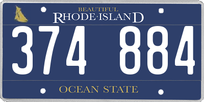 RI license plate 374884