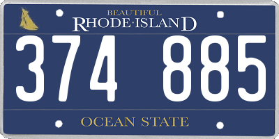 RI license plate 374885