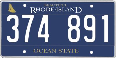 RI license plate 374891
