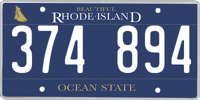 RI license plate 374894