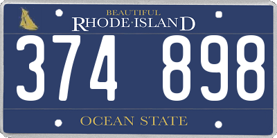 RI license plate 374898