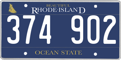 RI license plate 374902