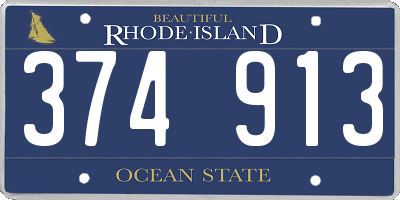 RI license plate 374913