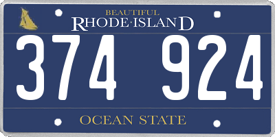 RI license plate 374924