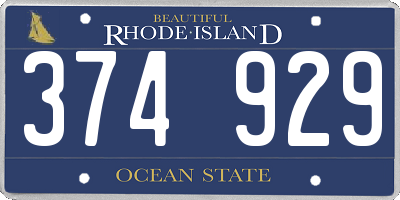 RI license plate 374929