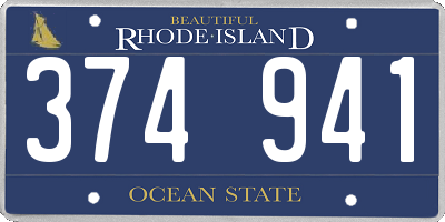 RI license plate 374941