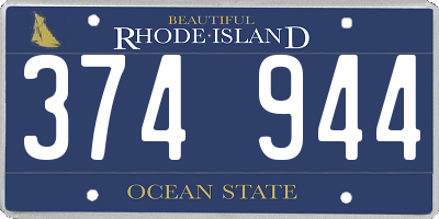 RI license plate 374944