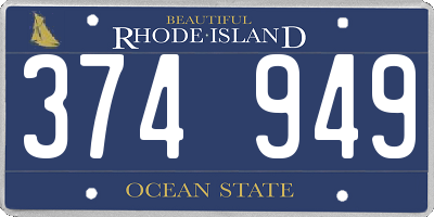 RI license plate 374949