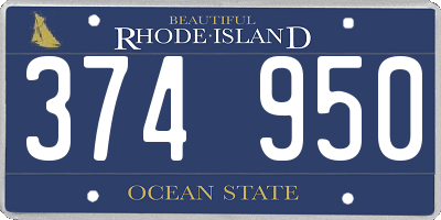 RI license plate 374950