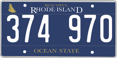 RI license plate 374970