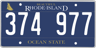 RI license plate 374977