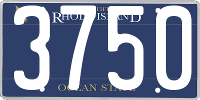 RI license plate 3750