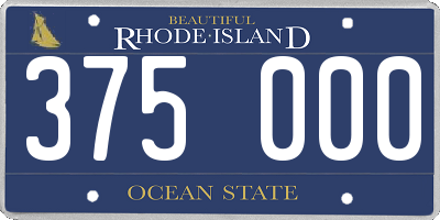 RI license plate 375000