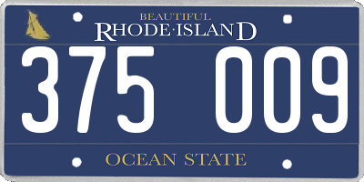 RI license plate 375009