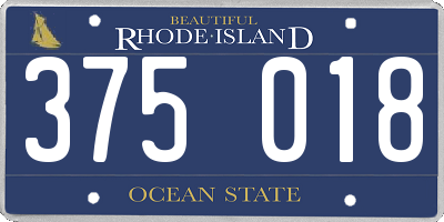 RI license plate 375018