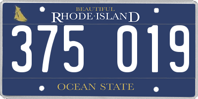 RI license plate 375019