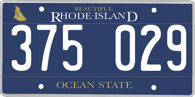 RI license plate 375029