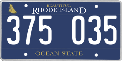 RI license plate 375035