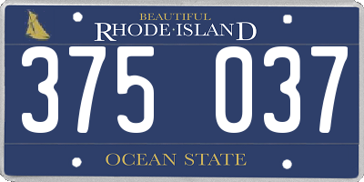 RI license plate 375037