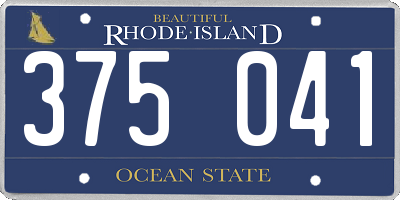 RI license plate 375041