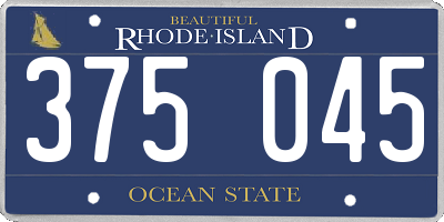 RI license plate 375045