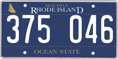 RI license plate 375046