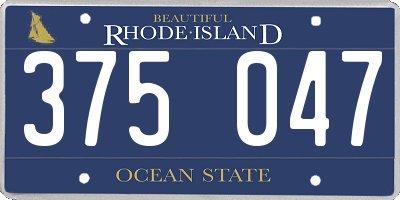 RI license plate 375047