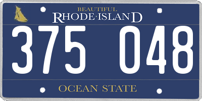 RI license plate 375048