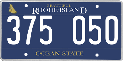 RI license plate 375050
