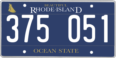 RI license plate 375051