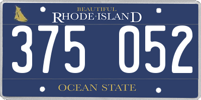 RI license plate 375052