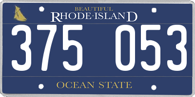 RI license plate 375053