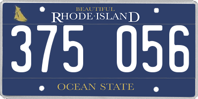 RI license plate 375056