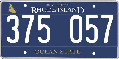 RI license plate 375057