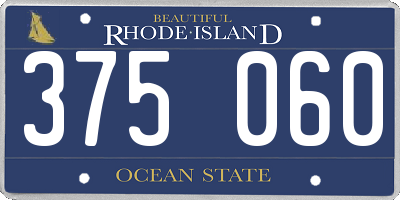 RI license plate 375060