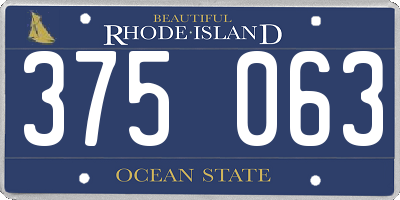 RI license plate 375063