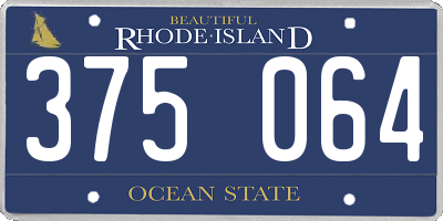 RI license plate 375064